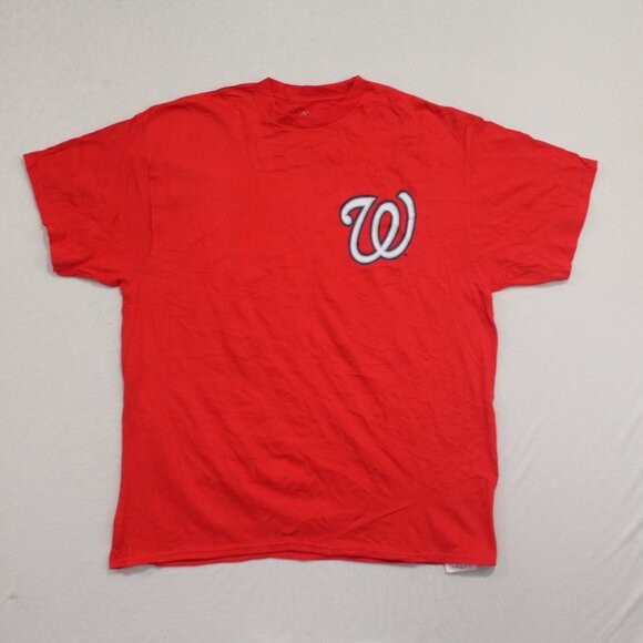 Majestic Men Red Tee Shirt Washington Nationals Harper 34 Size XL - Picture 1 of 10